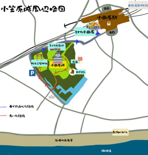 小田原城周辺略図